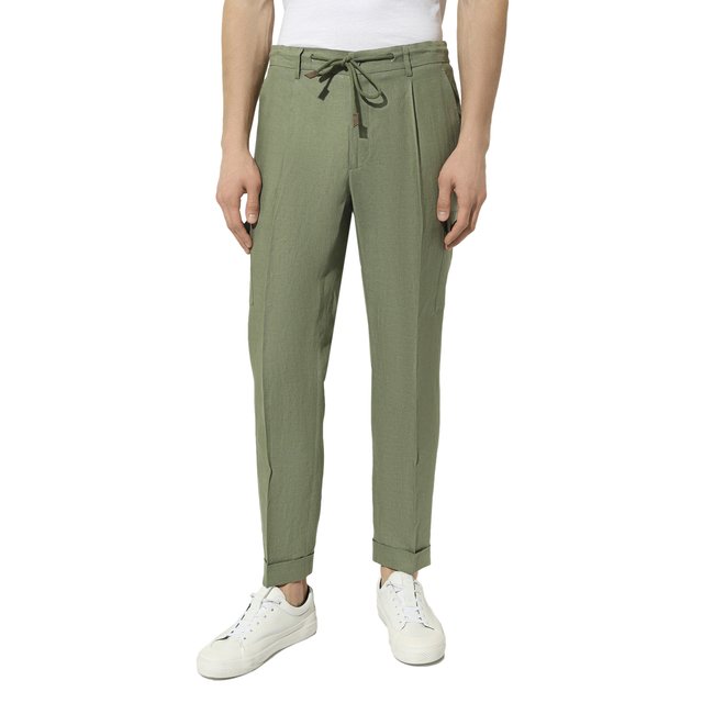 фото Льняные брюки-карго gran sasso