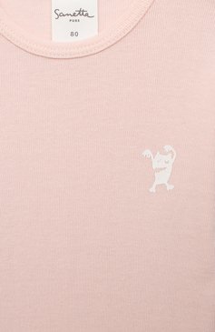 Детское хлопковое боди SANETTA светло-розового цвета, арт. 13048 | Фото 3 (Региональные ограничения белый список (Axapta Mercury): RU; Материал внешний: Хлопок)