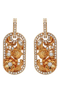 Женские серьги VERSACE золотого цвета, арт. DG2H736/DJMX | Фото 1 (Материал: Металл)