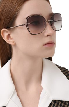 Женские солнцезащитные очки SILHOUETTE коричневого цвета, арт. 8177/6040 | Фото 2 (Региональные ограничения белый список (Axapta Mercury): RU; Тип очков: С/з; Оптика Гендер: оптика-женско е; Очки форма: Бабочка)