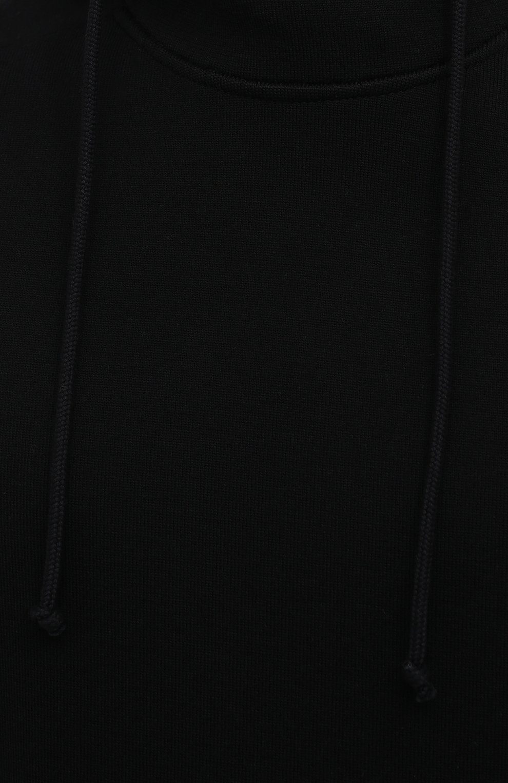 Мужской худи из шерсти и вискозы BOTTEGA VENETA черного цвета, арт. 647529/VKN30 | Фото 5 (Материал внешний: Шерсть, Вискоза; Рукава: Длинные; Принт: Без принта; Длина (для топов): Стандартные; Региональные ограничения белый список (Axapta Mercury): RU; Мужское Кросс-КТ: Худи-одежда; Материал сплава: Проставлено; Драгоценные камни: Проставлено; Стили: Минимализм)