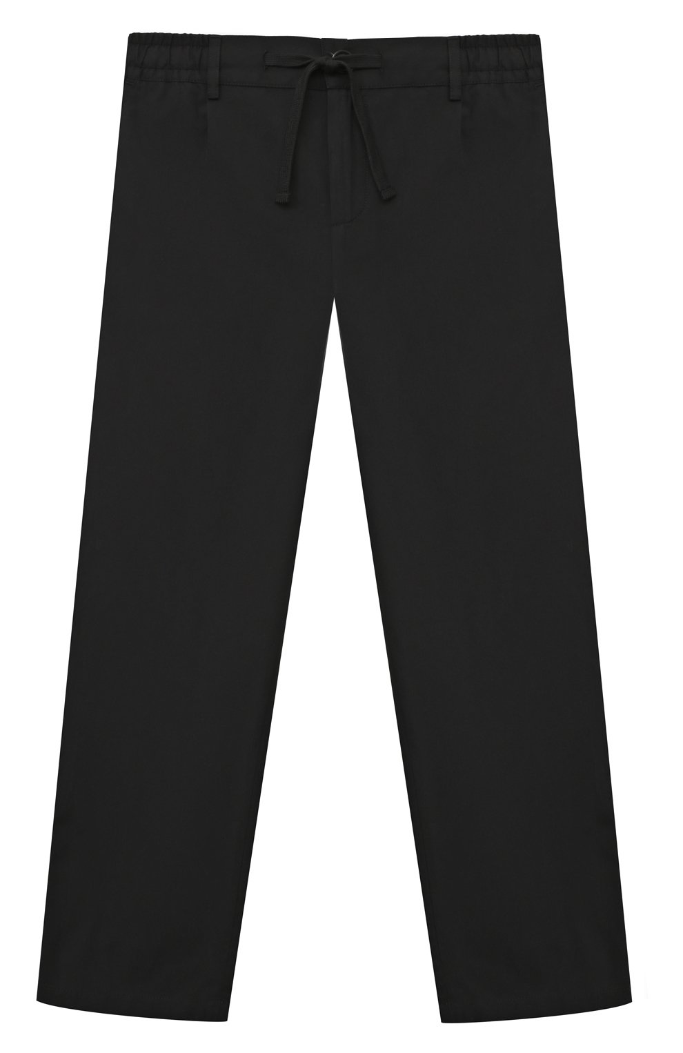 Детские хлопковые брюки DOLCE & GABBANA черного цвета, арт. L43P32/FUFIP/2-6 | Фото 1 (Случай: Повседневный; Материал сплава: Проставлено; Нос: Не проставлено; Материал внешний: Хлопок)