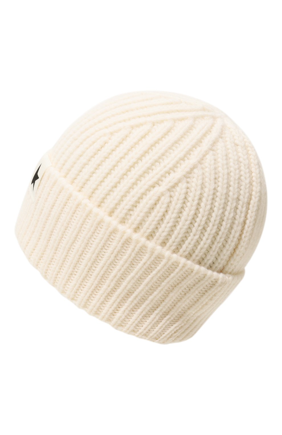Женская шерстяная шапка GOLDEN GOOSE DELUXE BRAND бежевого цвета, арт. GUP01035.P000601 | Фото 3 (Материал: Текстиль, Шерсть; Материал сплава: Проставлено; Нос: Не проставлено)