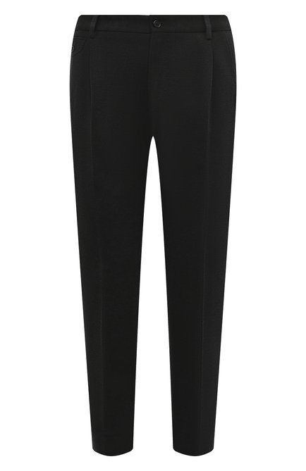 Мужские брюки DOLCE & GABBANA черного цвета по цене 99500 руб., арт. GY6UET/GG715 | Фото 1