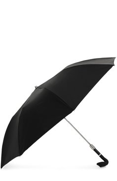 Мужской складной зонт PASOTTI OMBRELLI черного цвета, арт. 64S/RAS0 6768/1/W31/T | Фото 2 (Материал: Текстиль, Синтетический материал, Металл; Статус проверки: Проверена категория)