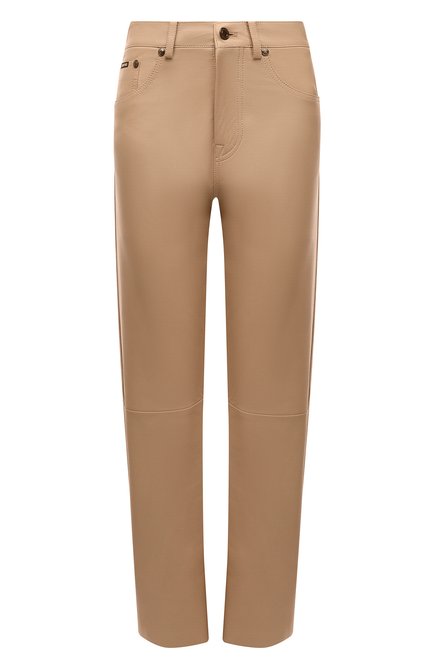 Женские кожаные брюки TOM FORD бежевого цвета по цене 324500 руб., арт. PAL722-LEX266 | Фото 1