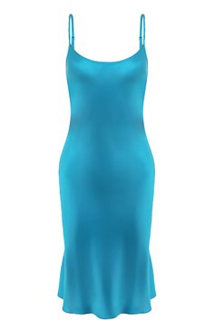 Женская шелковая сорочка LUNA DI SETA голубого цвета, арт. VLST08015 | Фото 1 (Материал внешний: Шелк; Материал сплава: Проставлено; Нос: Не проставлено)