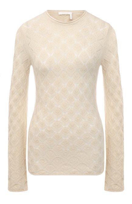 Женский кашемировый пуловер CHLOÉ кремвого цвета по цене 103500 руб., арт. CHC22SMP17505 | Фото 1