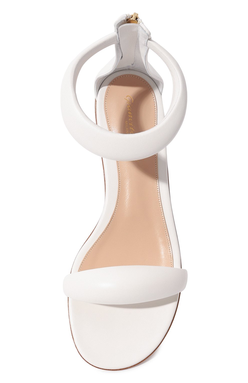 Женские кожаные сандалии bijoux GIANVITO ROSSI белого цвета, арт. G61604.05CU0.NAPBIAN | Фото 6 (Каблук высота: Низкий; Материал внутренний: Натуральная кожа; Подошва: Плоская)
