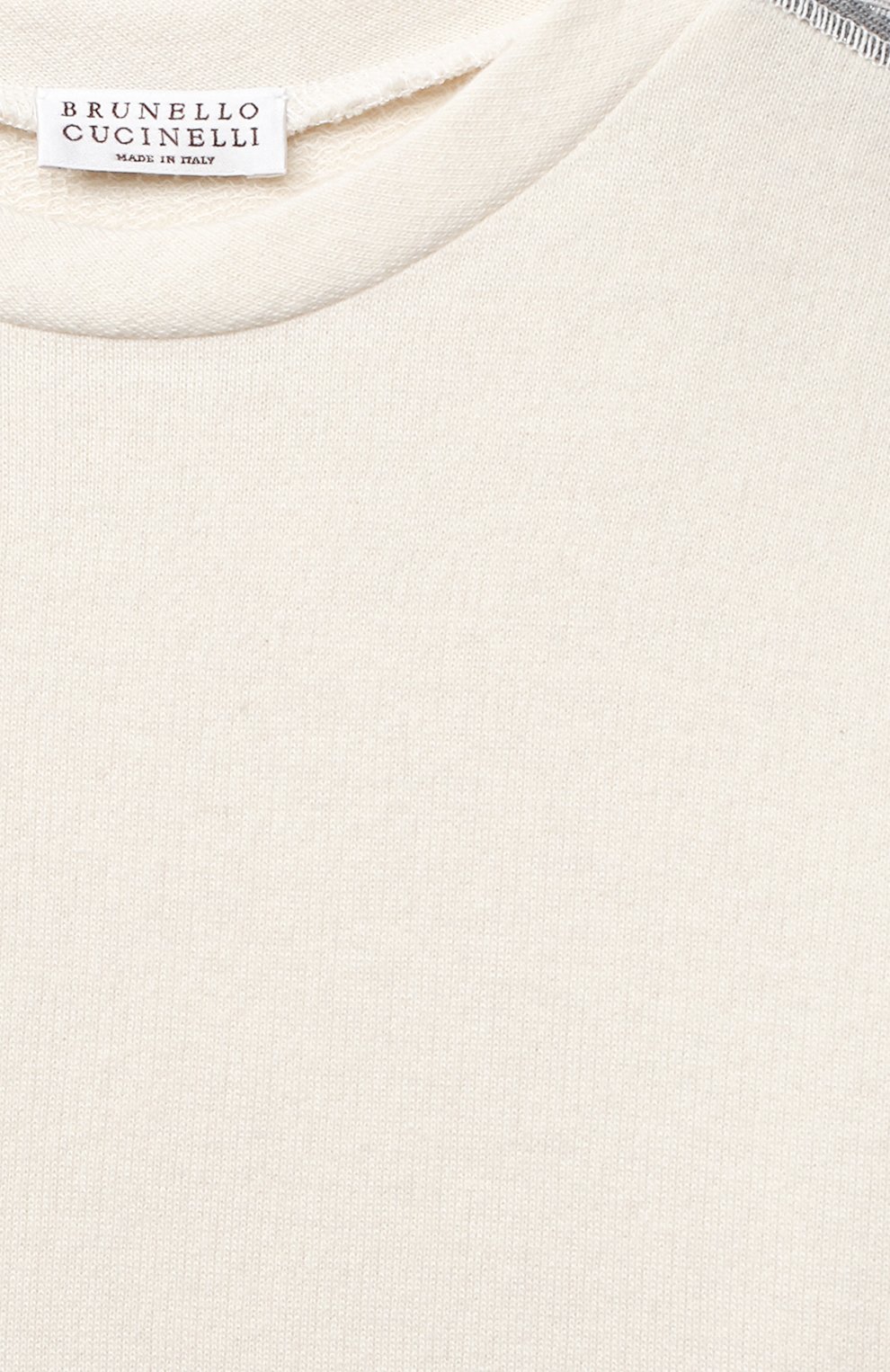 Детский хлопковый пуловер BRUNELLO CUCINELLI бежевого цвета, арт. BA927E248B | Фото 3 (Девочки Кросс-КТ: Пуловер-одежда; Материал внешний: Шерсть, Кашемир; Рукава: Длинные; Ростовка одежда: 10 - 11 лет | 140 - 146см, 8 лет | 128 см)