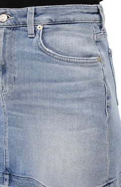 Женская джинсовая юбка 7 FOR ALL MANKIND голубого цвета, арт. JSQF1200LS | Фото 5 (Кросс-КТ: Деним; Длина Ж (юбки, платья, шорты): Мини; Стили: Гранж; Региональные ограничения белый список (Axapta Mercury): RU; Женское Кросс-КТ: Юбка-одежда; Материал внешний: Хлопок, Деним)
