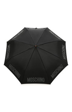 Мужской складной зонт MOSCHINO черного цвета, арт. 8064-T0PLESS | Фото 1 (Материал: Текстиль, Синтетический материал, Металл; Материал сплава: Проставлено; Нос: Не проставлено)