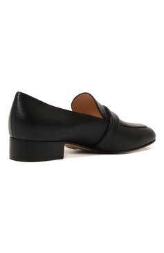 Женские кожаные лоферы marmont GUCCI черного цвета, арт. 602496 C9D00 | Фото 5 (Каблук высота: Низкий; Материал внутренний: Натуральная кожа; Материал сплава: Проставлено; Материал утеплителя: Без утеплителя; Подошва: Плоская; Драгоценные камни: Проставлено)