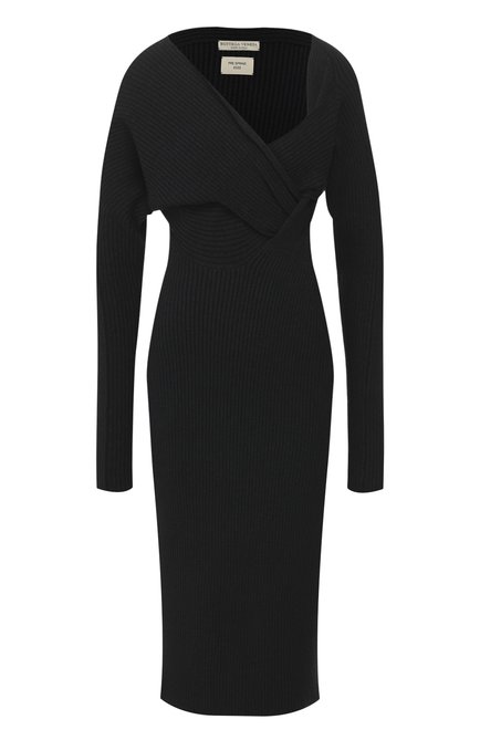 Женское платье BOTTEGA VENETA черного цвета по цене 272000 руб., арт. 607775/VKMT0 | Фото 1