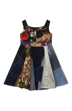 Детское платье DOLCE & GABBANA разноцветного цвета, арт. L52DS7/G7YQM/2-6 | Фото 1 (Рукава: Короткие; Случай: Повседневный; Материал внешний: Синтетический материал, Хлопок; Региональные ограничения белый список (Axapta Mercury): RU; Девочки Кросс-КТ: Платье-одежда; Материал подклада: Вискоза; Ростовка одежда: 2 года | 92 см, 3 года | 98 см, 4 года | 104 см, 5 лет | 110 см, 6 лет | 116 см)