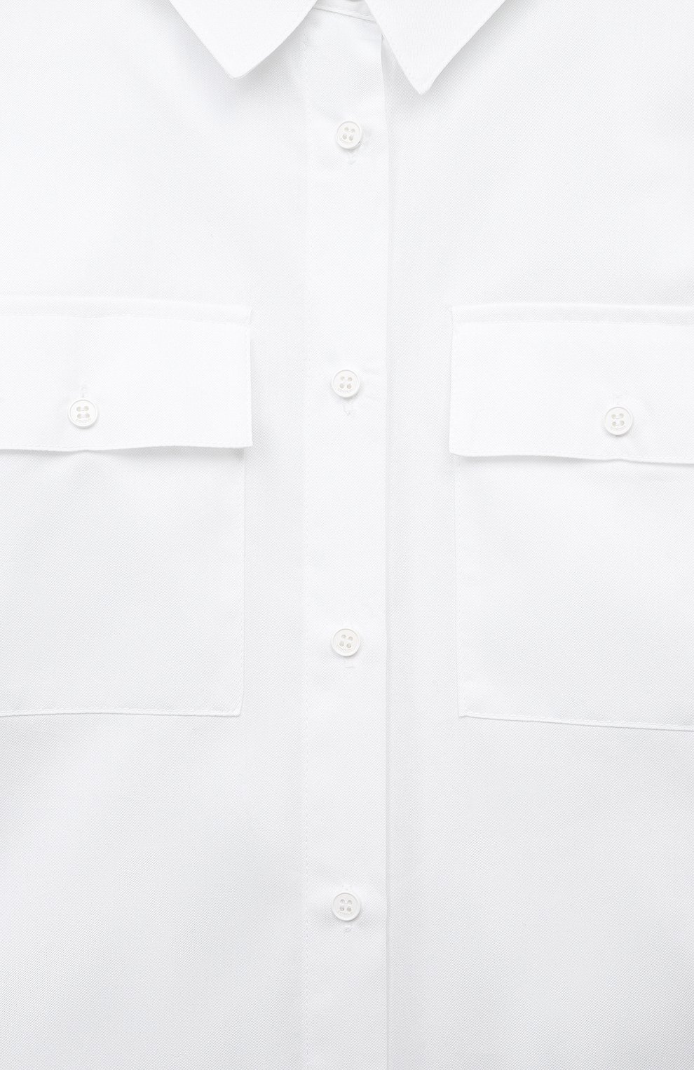 Детское хлопковая блузка DONDUP KIDS белого цвета, арт. DFCA0070/CA275/6A-8A | Фото 3 (Рукава: Длинные; Материал сплава: Проставлено; Материал внешний: Хлопок; Драгоценные камни: Проставлено)