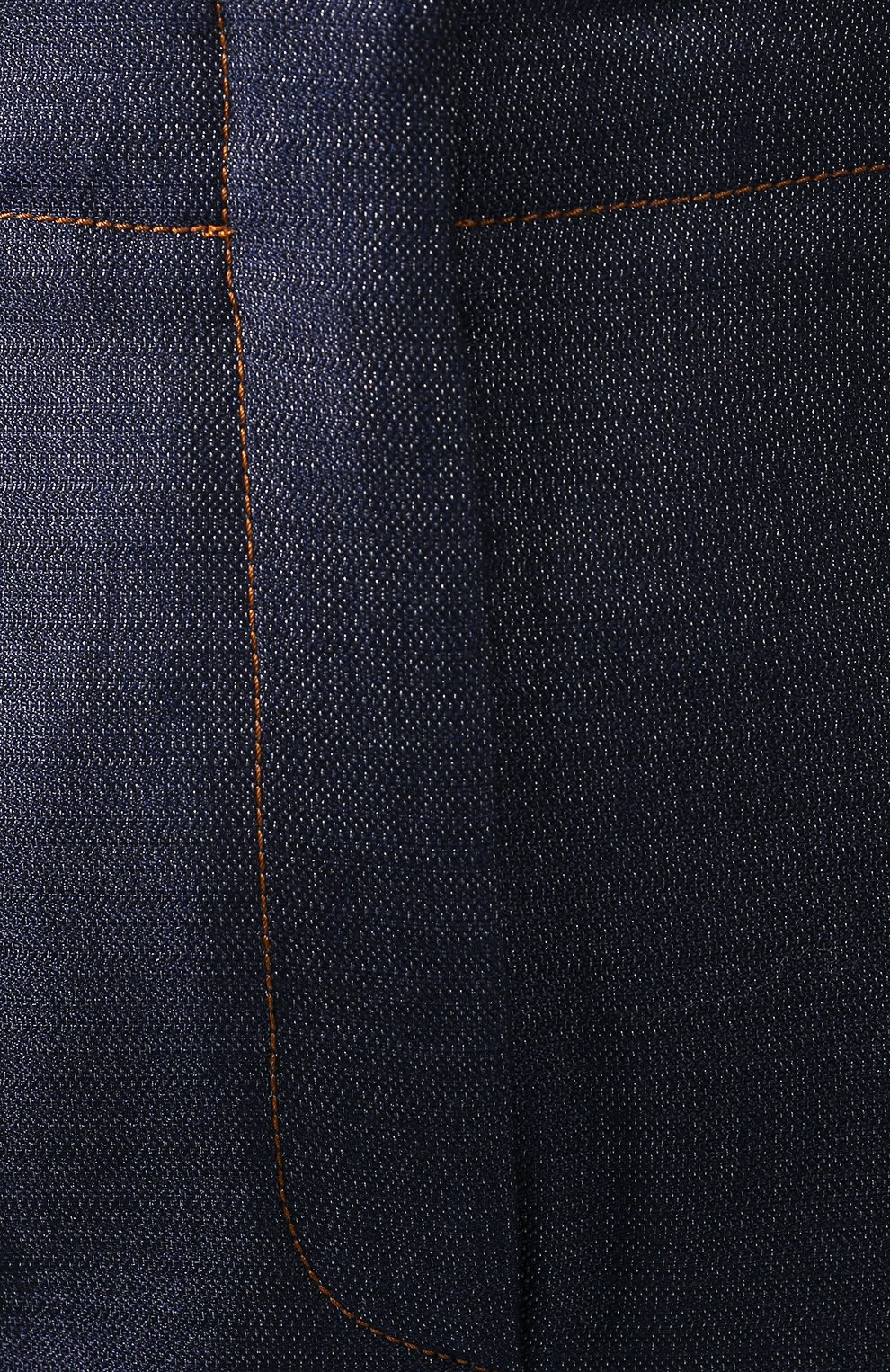 Женские джинсы со стрелками GIORGIO ARMANI темно-синего цвета, арт. 0SHPP0AR/T01IH | Фото 5 (Материал внешний: Шерсть, Деним; Кросс-КТ: Деним; Длина (брюки, джинсы): Стандартные; Материал подклада: Синтетический материал; Стили: Кэжуэл)