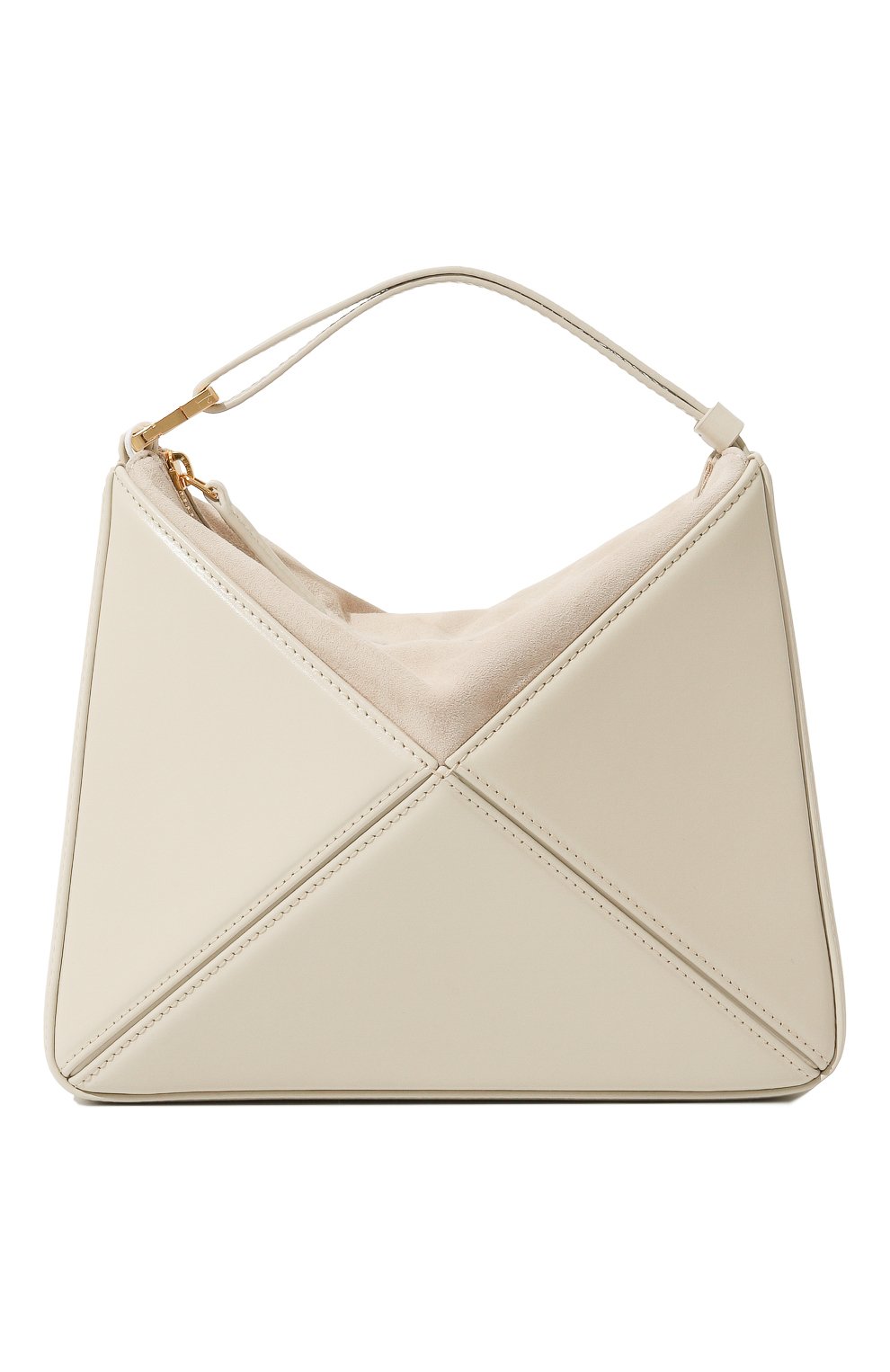 Женская сумка flex mini MLOUYE кремвого цвета, арт. 10-057 | Фото 1 (Сумки-технические: Сумки top-handle; Материал: Натуральная кожа; Размер: mini)