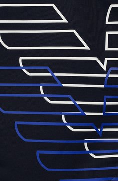 Детские плавки EMPORIO ARMANI темно-синего цвета, арт. 408504/9P201 | Фото 3 (Кросс-КТ: Пляж; Материал внешний: Синтетический материал; Принт: С принтом; Материал подклада: Синтетический материал; Статус проверки: Проверено)