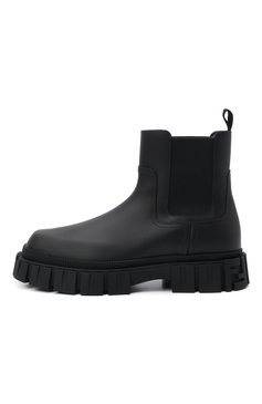 Мужские кожаные челси FENDI черного цвета, арт. 7U1446 AD7Q | Фото 4 (Каблук высота: Высокий; Материал внутренний: Натуральная кожа; Материал утеплителя: Без утеплителя; Подошва: Массивная; Мужское Кросс-КТ: Сапоги-обувь, Челси-обувь)