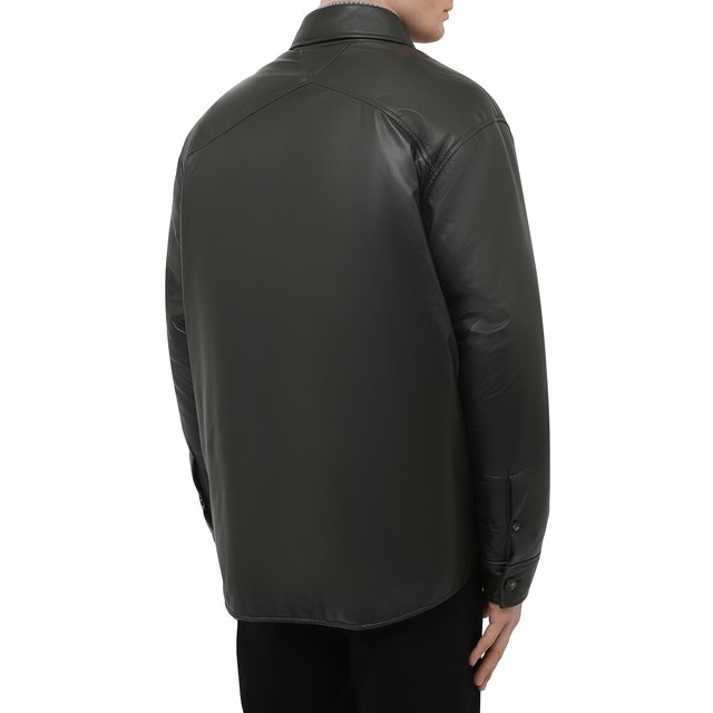 Кожаная рубашка Bottega Veneta  663218/V16H0 Фото 4