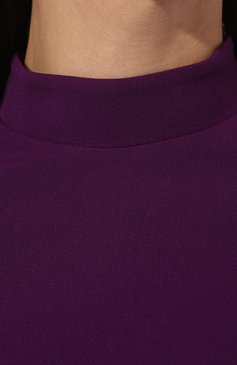 Женское платье ELIE SAAB фиолетового цвета, арт. 15340P | Фото 5 (Рукава: Длинные; Стили: Гламурный; Длина Ж (юбки, платья, шорты): Мини; Материал внешний: Синтетический материал; Материал сплава: Проставлено; Материал подклада: Синтетический материал; Случай: Формальный; Драгоценные камни: Проставлено; Женское Кросс-КТ: Платье-одежда)