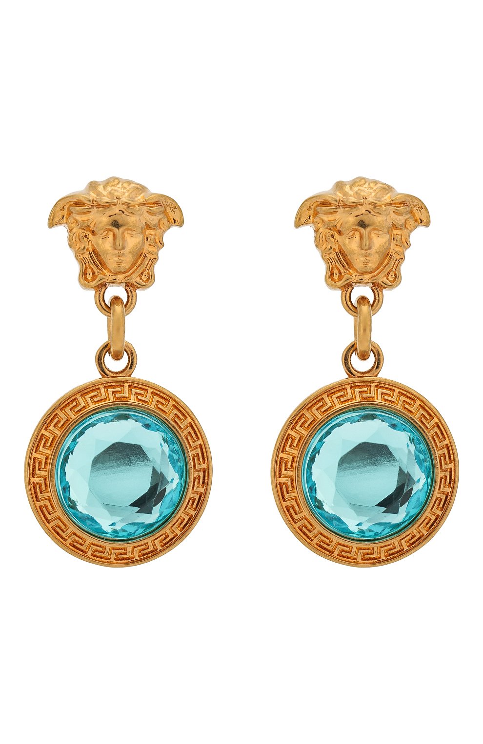 Женские серьги tribute VERSACE голубого цвета, арт. DG2H059/DJMX | Фото 1 (Материал: Металл; Статус проверки: Проверена категория)