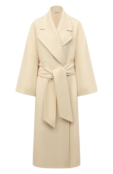 Женское пальто из шерсти и кашемира KHAITE кремвого цвета по цене 418500 руб., арт. 7050532/WANDA | Фото 1