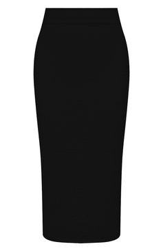 Женская юбка из вискозы ALEXANDER MCQUEEN черного цвета, арт. 667773/Q1AVB | Фото 1 (Женское Кросс-КТ: Юбка-карандаш, Юбка-одежда; Кросс-КТ: Трикотаж; Длина Ж (юбки, платья, шорты): До колена; Материал внешний: Вискоза; Стили: Кэжуэл)