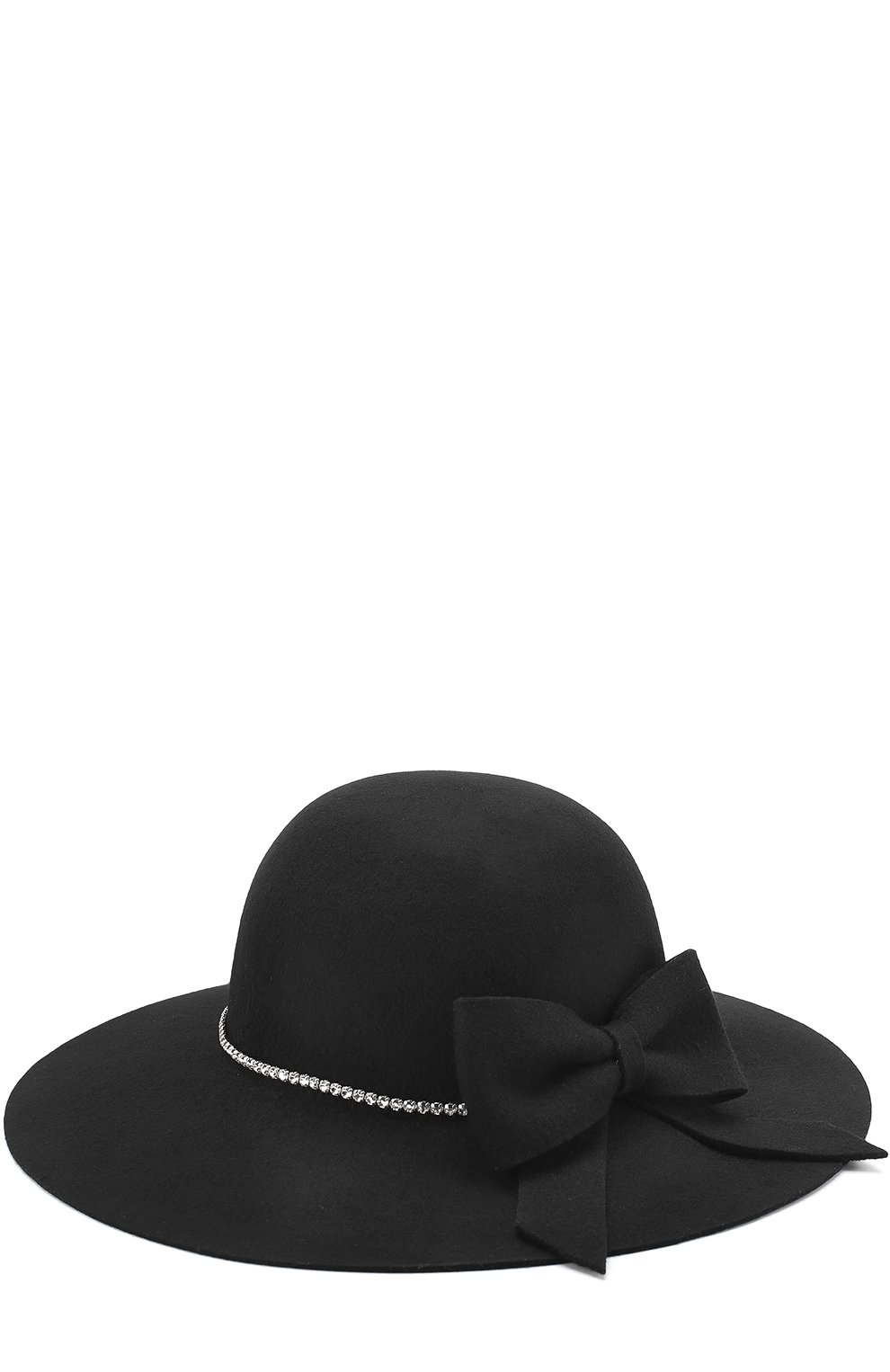 Шляпы Monnalisa, Шляпа с бантом и стразами Monnalisa, Италия, Чёрный, 2307755  - купить
