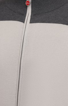 Мужской хлопковый кардиган KITON светло-бежевого цвета, арт. UK1159 | Фото 5 (Мужское Кросс-КТ: Кардиган-одежда; Рукава: Длинные; Длина (для топов): Стандартные; Материал внешний: Хлопок; Стили: Кэжуэл)