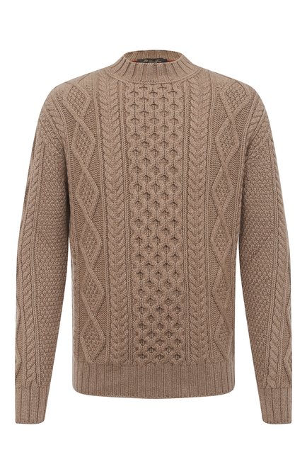 Мужской кашемировый свитер LORO PIANA светло-коричневого цвета по цене 230500 руб., арт. FAL3442 | Фото 1
