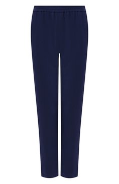 Женские брюки STELLA MCCARTNEY темно-синего цвета, арт. 358300/SCA06 | Фото 1 (Женское Кросс-КТ: Брюки-одежда; Материал внешний: Синтетический материал, Вискоза; Статус проверки: Проверено, Проверена категория; Длина (брюки, джинсы): Укороченные)