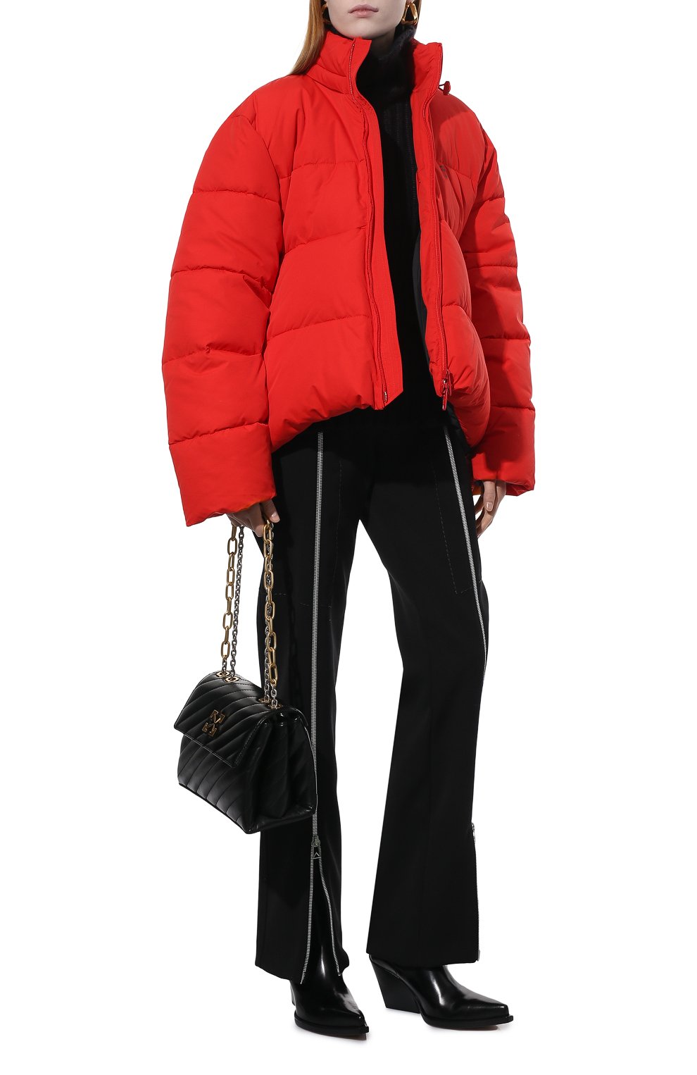 Женская утепленная куртка BALENCIAGA красного цвета, арт. 675212/TG011 | Фото 2 (Кросс-КТ: Куртка, Утепленный, Пуховик; Рукава: Длинные; Длина (верхняя одежда): До середины бедра; Региональные ограничения белый список (Axapta Mercury): Не проставлено, RU; Материал внешний: Синтетический материал; Материал сплава: Проставлено; Нос: Не проставлено; Стили: Спорт-шик; Материал подклада: Синтетический материал; Драгоценные камни: Проставлено)