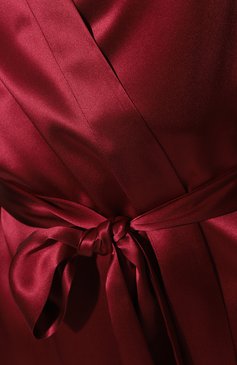 Женский шелковый халат LUNA DI SETA красного цвета, арт. VLST08009 | Фото 5 (Материал внешний: Шелк)
