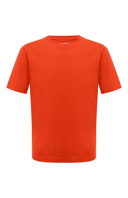 Мужская хлопковая футболка BOTTEGA VENETA оранжевого цвета по цене 32550 руб., арт. 649055/VF1U0 | Фото 1