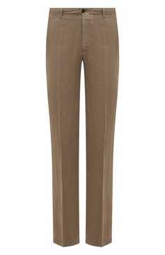 Мужские льняные брюки CORNELIANI бежевого цвета, арт. 894EX5-2120154/00 | Фото 1 (Длина (брюки, джинсы): Стандартные; Случай: Повседневный; Материал сплава: Проставлено; Материал внешний: Лен; Драгоценные камни: Проставлено; Стили: Кэжуэл)
