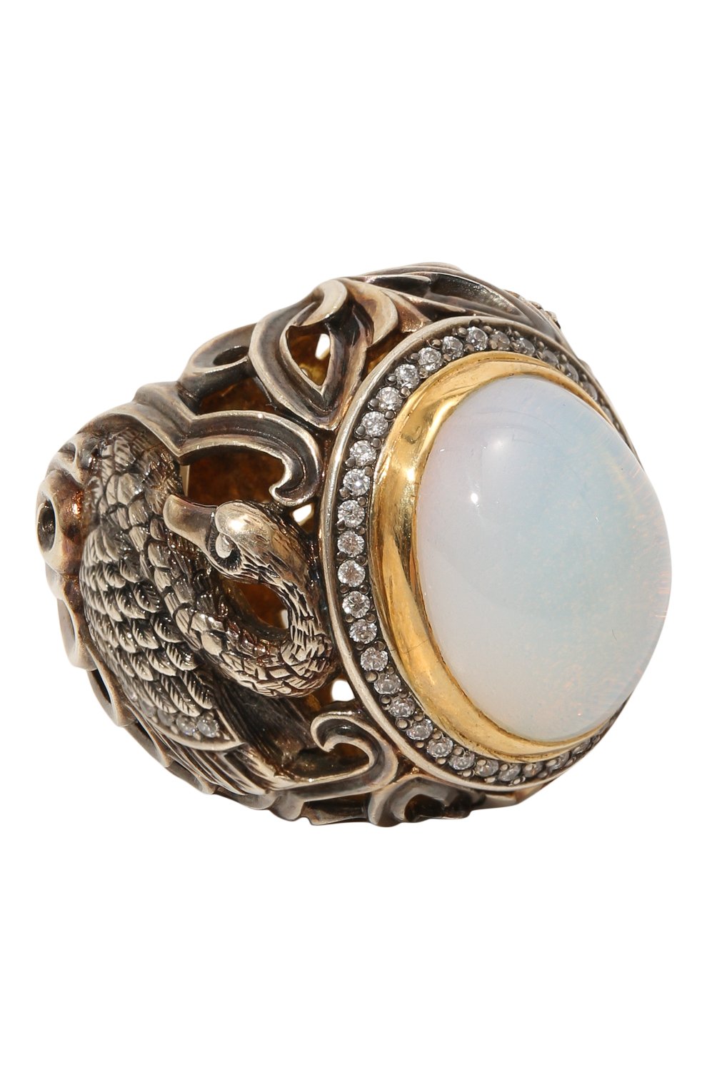 Женское кольцо swan QUEENSBEE разноцветного цвета, арт. 102095 | Фото 1 (Материал: Серебро)