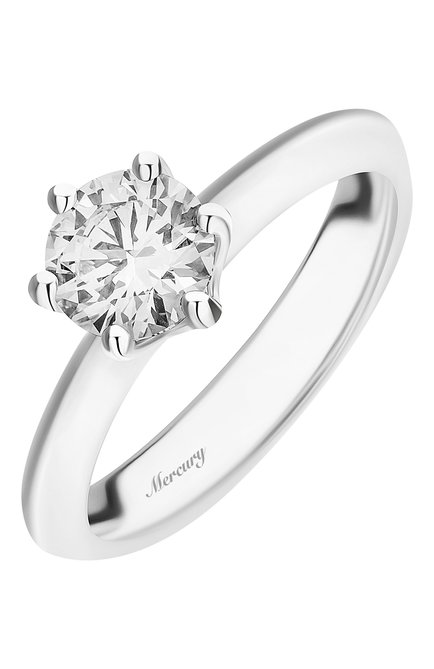 Женские кольцо MERCURY бесцветного цвета, арт. MR090/6WRD | Фото 1 (Материал сплава: Белое золото; Драгоценные камни: Бриллианты)
