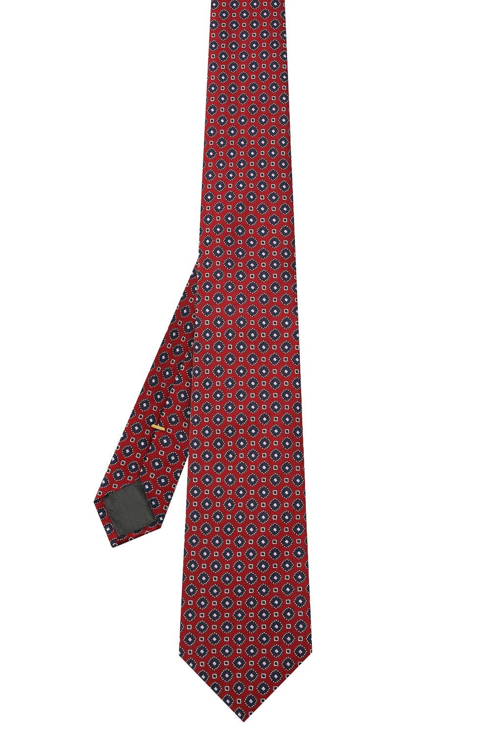 Мужской шелковый галстук CANALI красного цвета, арт. 18/HJ03078 | Фото 2 (Принт: С принтом; Материал: Текстиль, Шелк)