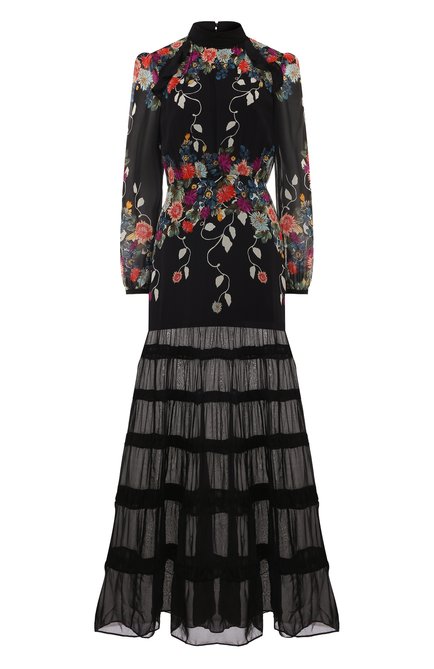 Женское шелковое платье SALONI черного цвета по цене 173000 руб., арт. 10838-1968/02 | Фото 1