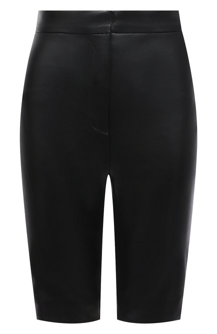 Женские кожаные шорты BALMAIN черного цвета по цене 169000 руб., арт. VF0QB000/L110 | Фото 1