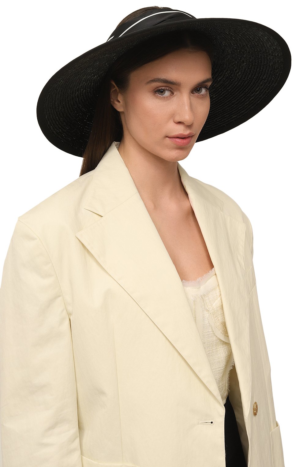 Женская шляпа MAX MARA черного цвета, арт. SIRO 23357101 | Фото 2
