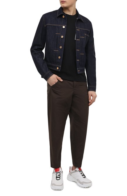 Мужская хлопковая футболка DOLCE & GABBANA черного цвета, арт. G80B1T/G7B2M | Фото 2 (Длина (для топов): Стандартные; Рукава: Короткие; Материал внешний: Хлопок; Принт: С принтом; Стили: Кэжуэл; Региональные ограничения белый список (Axapta Mercury): RU)