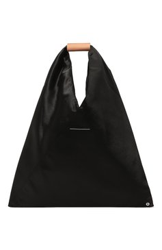 Женский сумка japanese large MM6 черного цвета, арт. S54WD0039/P5543 | Фото 6 (Сумки-технические: Сумки-шопперы; Материал сплава: Проставлено; Материал: Текстиль; Драгоценные камни: Проставлено; Размер: large)