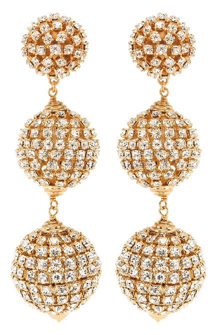 Женские клипсы SAINT LAURENT золотого цвета, арт. 611139/Y1526 | Фото 1 (Статус проверки: Проверена категория; Женское Кросс-КТ: Клипсы-серьги; Материал: Металл)