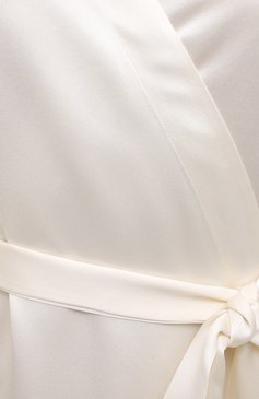 Женский шелковый халат LUNA DI SETA светло-бежевого цвета, арт. VLST08009 | Фото 5 (Материал внешний: Шелк)