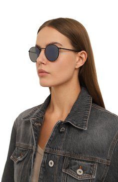 Женские солнцезащитные очки RAY-BAN синего цвета, арт. 3637-002/G1 | Фото 2 (Кросс-КТ: С/з-унисекс; Тип очков: С/з; Очки форма: Круглые; Оптика Гендер: оптика-унисекс)