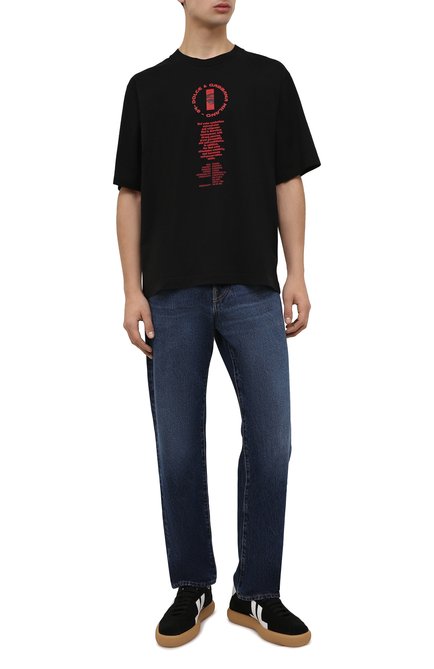 Мужская хлопковая футболка DOLCE & GABBANA черного цвета, арт. G80A2T/FU7EQ | Фото 2 (Материал внешний: Хлопок; Рукава: Короткие; Длина (для топов): Стандартные; Принт: С принтом; Стили: Гранж)