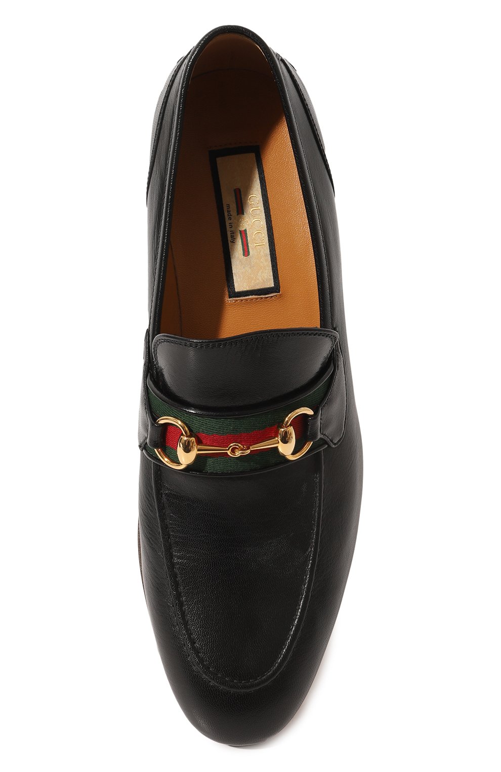 Мужские кожаные лоферы paride GUCCI черного цвета, арт. 655579 0G0P0 | Фото 6 (Стили: Классический)